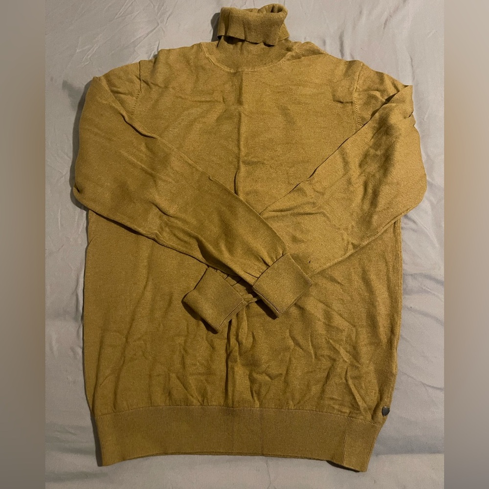 Ben Sherman Plectrum Collection Mustard Turtleneck Sweater